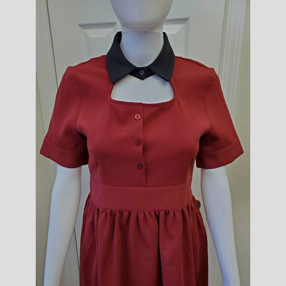 Sister Jane Dress Size L Dark Academia Wednesday Addams Vamp Collegiate Witchy - Picture 5 of 11